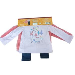 Member's Mark Matching Set 3 pieces‎ 18M Girls Top Leggings Cozy Jacket Woodland